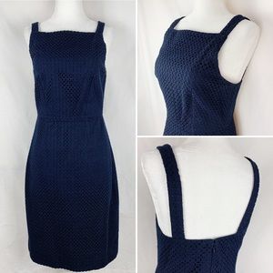J. Crew Navy Eyelet Sundress